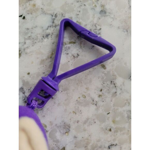 Teletubbies 5" Tinky Winky Key Chain; Backpack Clip/Zipper Pull PURPLE McDonalds - Picture 4 of 7